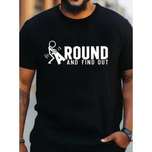 Erkek Around Baskılı Süprem T-shirt
