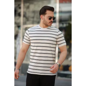 Erkek çizgili Kısa Kollu T-shirt