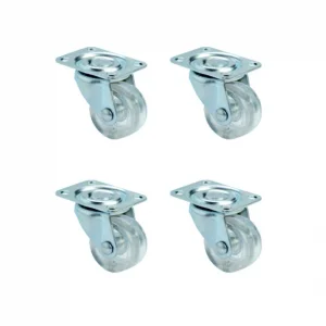 Furç Tablalı Bilyalı Teker - 32MM - Şeffaf HKS239 - 4 Adet