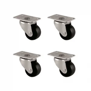 Furç Tablalı Bilyalı Teker - 32MM - Siyah HKS233 - 4 Adet