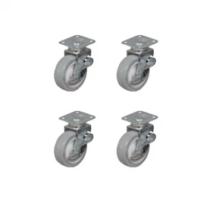 Furç Tablalı Bilyalı Teker (Frenli) - 20x50 - Beyaz/Gri HKS182 - 4 Adet