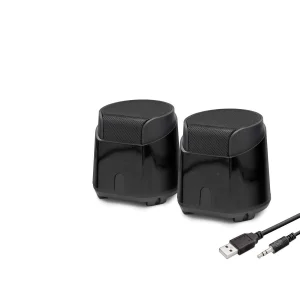 Masaüstü Hoparlör 1+1 USB + 3.5mm - Siyah HD6024