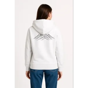 Nihilist Penguen Özel Tasarım Oversize Kapüşonlu Sweatshirt - Beyaz