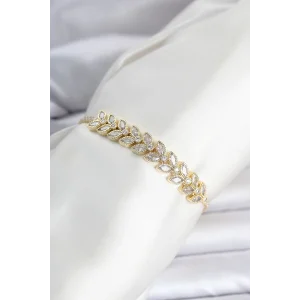 Pirinç Gold Renk Başak Model Su Yolu Kadın Bileklik