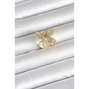 Pirinç Gold Renk Füsun Model Kadın Yüzük - TJ-BYK4184