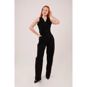 Premium Model Oturtmalı Siyah Pantolon
