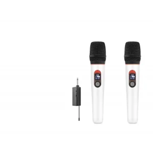 Profesyonel Kablosuz Uhf 2 Mikrofonlu Set 6.35 Mm - Beyaz HDX2791B