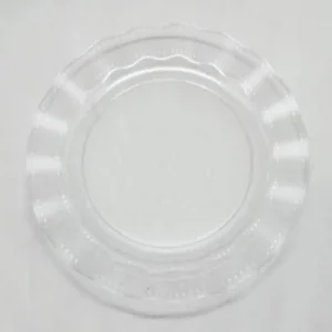 Şeffaf Lüks Plastik Mika Yuvarlak Tabak 22 Cm 6 Adet