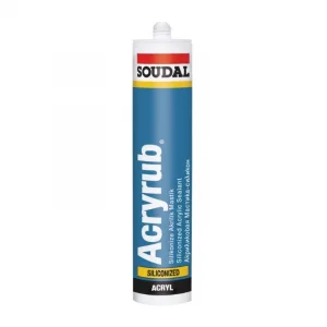 Soudal Silikonize Mastik Yapıştırıcı Siyah Renk 500gr Duşakabin Pencere Derz Su Geçirmez Boyanabilir