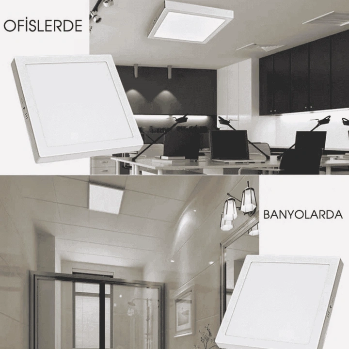 Helios 24w Sıva Üstü Kare Led Panel Armatür