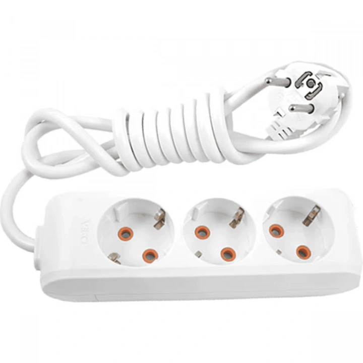 Viko Multi-let 3lü Topraklı Çocuk Korumalı 5 Metre Kablolu Grup Priz