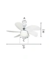 Vanti KCF281 60w Beyaz 6 Kanatlı Avizeli 78cm Tavan Vantilatörü(Kopya)