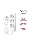 Viko Multi-let 3lü Topraklı Çocuk Korumalı 2 Metre Kablolu Grup Priz