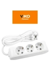 Viko Multi-let 3lü Topraklı Çocuk Korumalı 3 Metre Kablolu Grup Priz