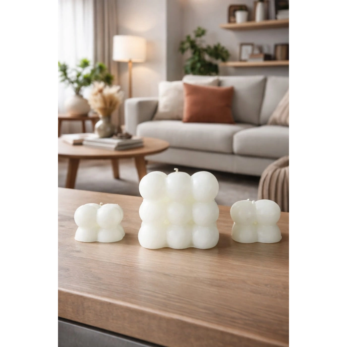 El yapımı Bubble Mum Seti