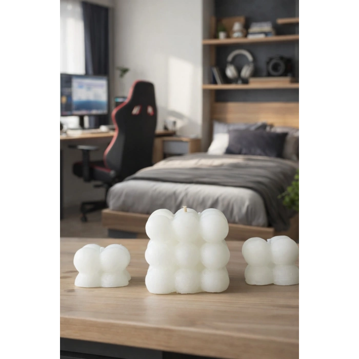 El yapımı Bubble Mum Seti