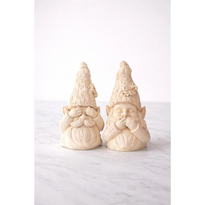 Anlamlı Dekoratif Biblo Seti | Görmedim & Söylemedim Figür | Modern Ev Ofis Süsü 18 cm