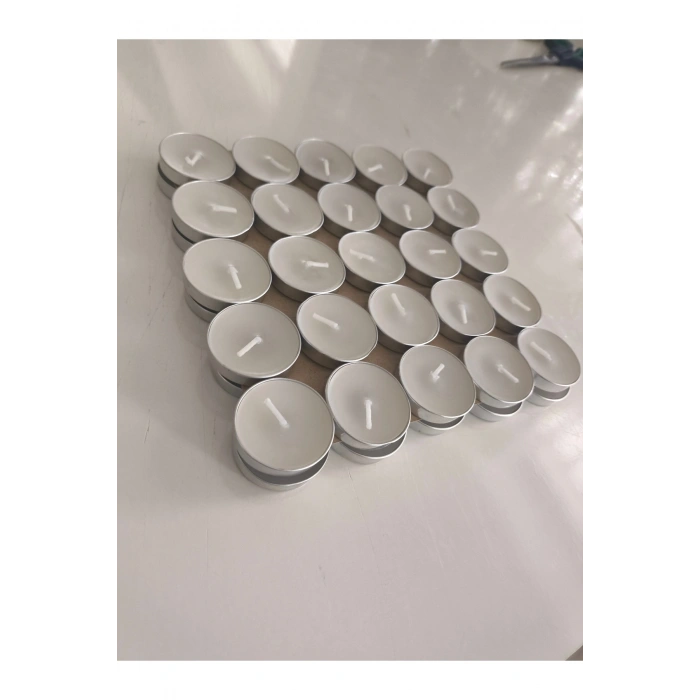 50 Adet 6 Gr Tealight Mum | Dekoratif & Banyo Mum Seti | Kokusuz Mini Mum