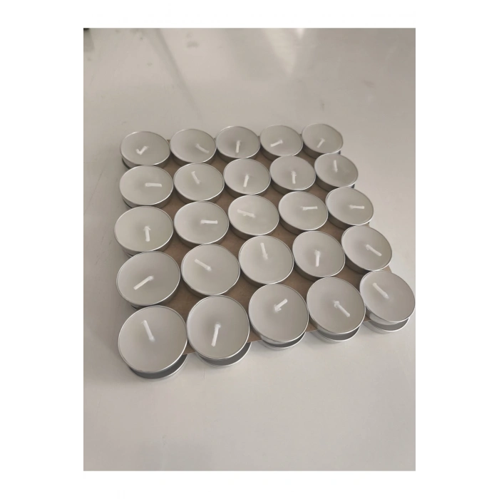 50 Adet 6 Gr Tealight Mum | Dekoratif & Banyo Mum Seti | Kokusuz Mini Mum