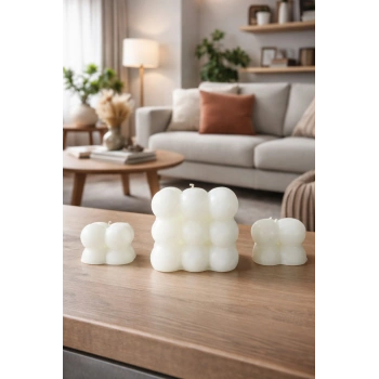 El yapımı Bubble Mum Seti