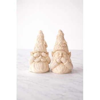 Anlamlı Dekoratif Biblo Seti | Görmedim & Söylemedim Figür | Modern Ev Ofis Süsü 18 cm