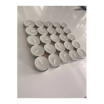 50 Adet 6 Gr Tealight Mum | Dekoratif & Banyo Mum Seti | Kokusuz Mini Mum