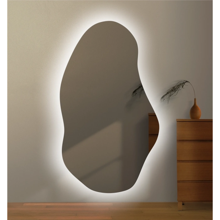 LED LIGHTED ASYMMETRICAL FULL-LENGTH MIRROR