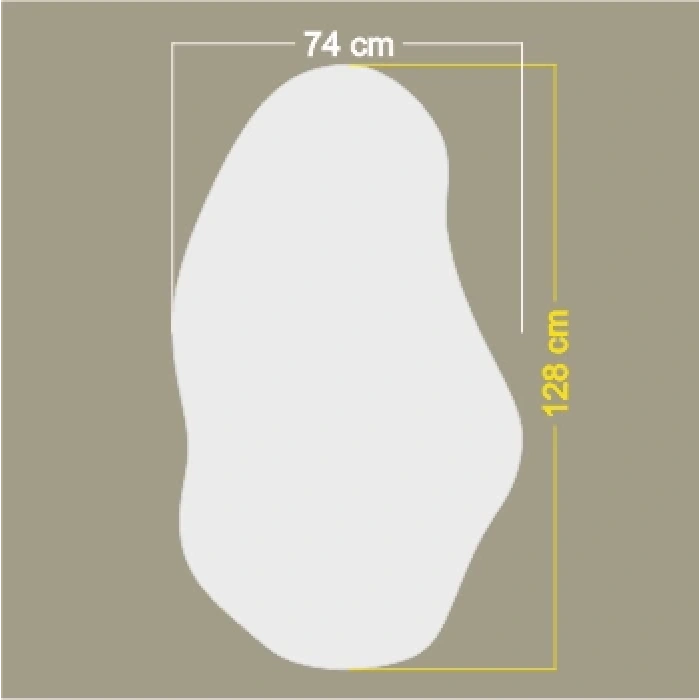 LED LIGHTED ASYMMETRICAL FULL-LENGTH MIRROR