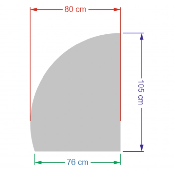 LED IŞIKLI ÇEYREK DAİRE AYNA