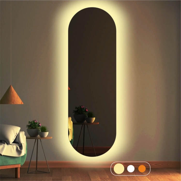 LED IŞIKLI OVAL BOY AYNASI