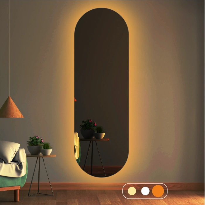 LED IŞIKLI OVAL BOY AYNASI