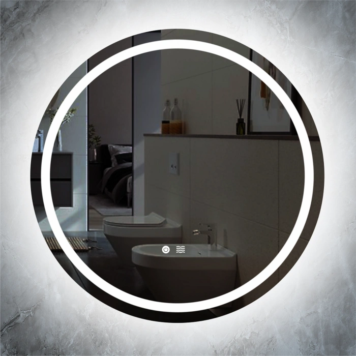 3 RENK IŞIK AYARLI DOKUNMATİK BUĞU ÖNLEYİCİ KUMLAMALI LEDLİ AYNA