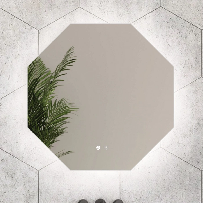 3 RENK IŞIK AYARLI DOKUNMATİK BUĞU ÖNLEYİCİ SEKİZGEN LEDLİ AYNA