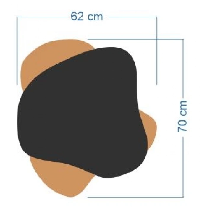 ASYMMETRIC MIRROR WITH NATURAL WOOD FLOOR