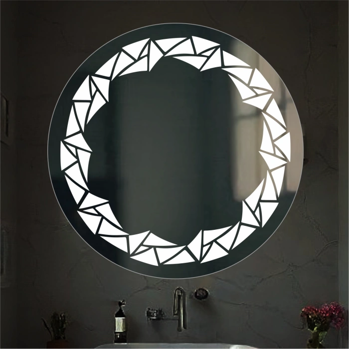 LASER SANDBLASTED LED MIRROR