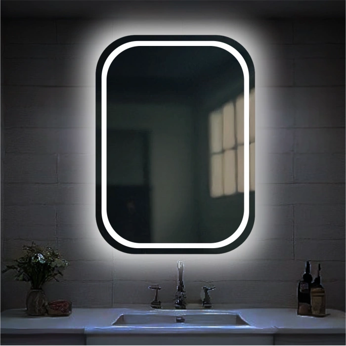 LASER SANDBLASTED LED MIRROR