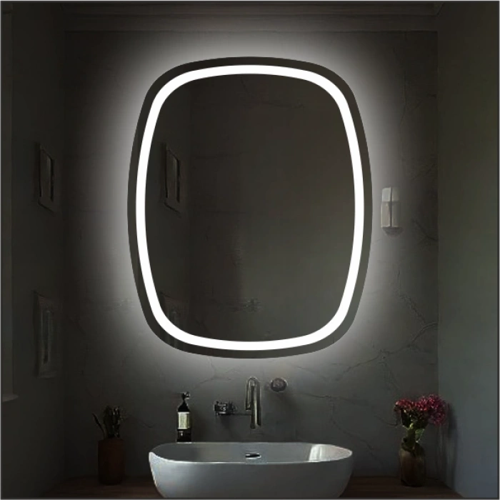 LASER SANDBLASTED LED MIRROR