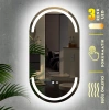 3 RENK IŞIK AYARLI DOKUNMATİK BUĞU ÖNLEYİCİ KUMLAMALI LEDLİ AYNA