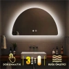 LED LIGHTED SEMI-CIRCLE MIRROR