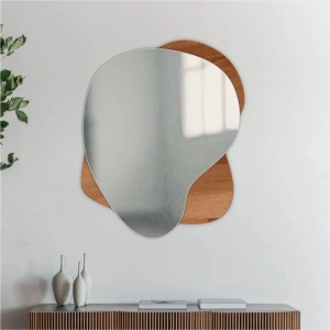 DOĞAL AHŞAP ZEMİNLİ ASİMETRİK AYNA