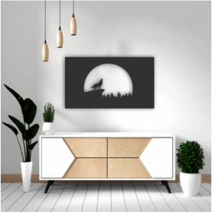 DOLUNAY TEMALI AHŞAP TABLO