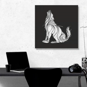 KURT TEMALI AHŞAP TABLO