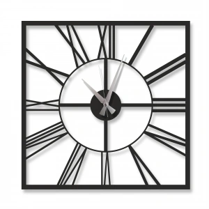 ROMA RAKAMLI AHŞAP KARE SAAT