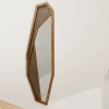 NATURAL WOOD FRAMED DECORATIVE MIRROR