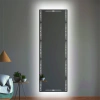 LASER SANDBLASTED MIRROR WITH LED LIGHTS