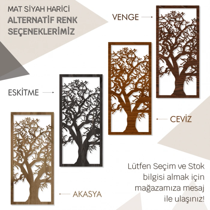 AĞAÇ TEMALI AHŞAP TABLO