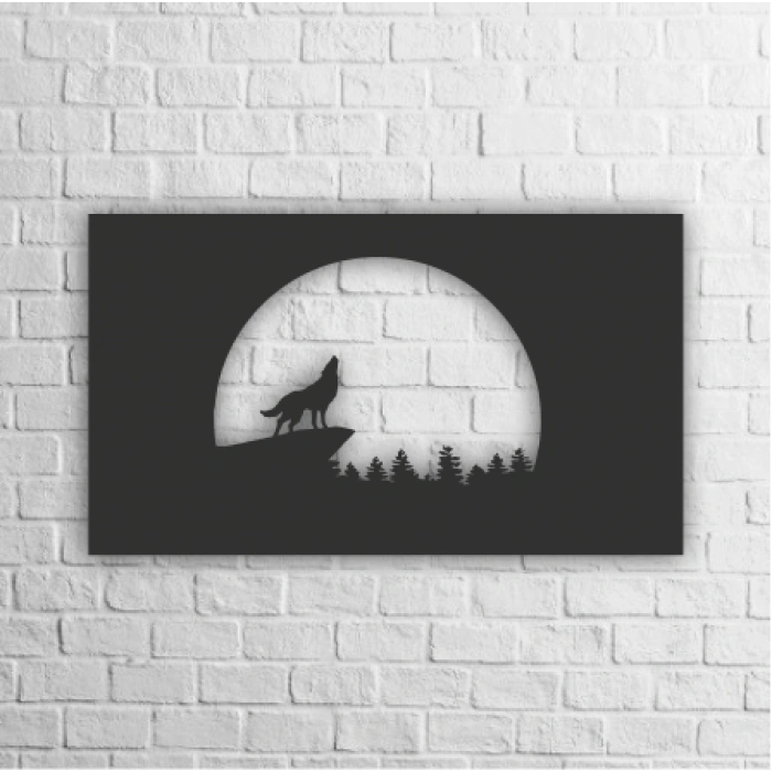 DOLUNAY TEMALI AHŞAP TABLO