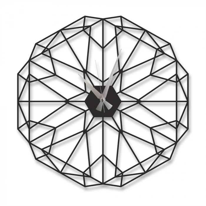 GEOMETRİK DESENLİ AHŞAP SAAT