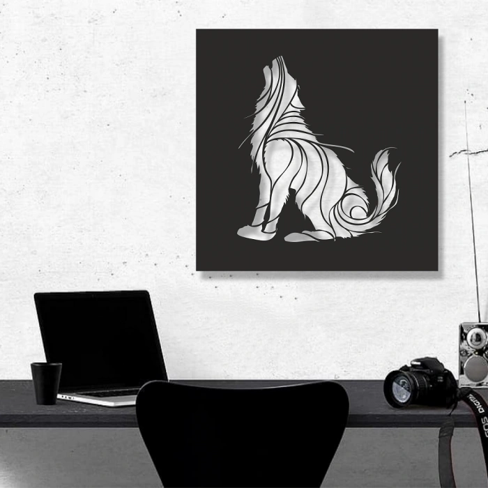 KURT TEMALI AHŞAP TABLO