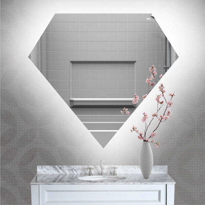 LED IŞIKLI ELMAS ŞEKLİ AYNA